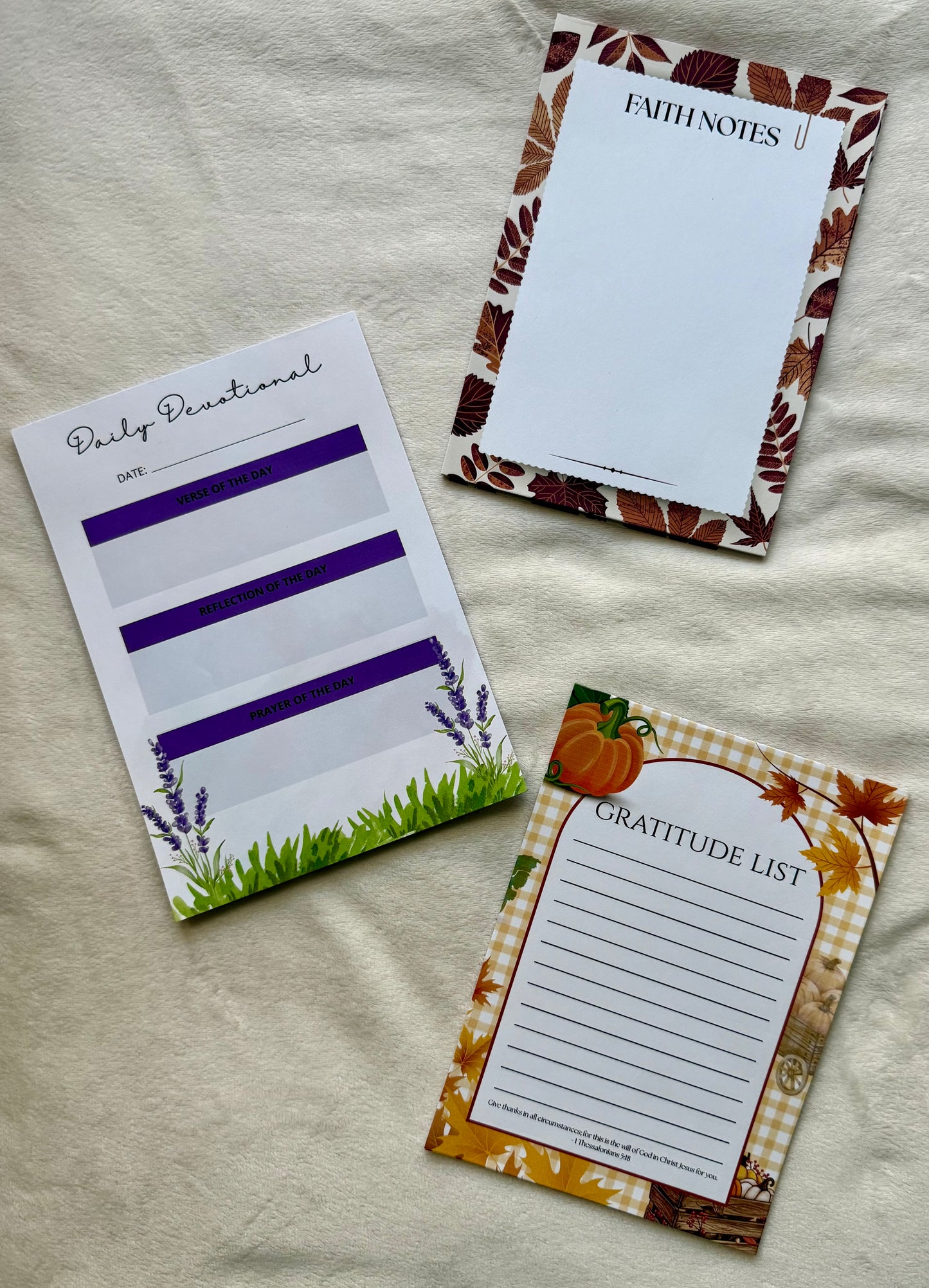 Faith-Inspired Notepads | Gratitude, Faith Notes & Daily Devotional | Handmade Stationery